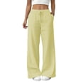 thumbnail image 5 of Tawop Women's Pants Elastic Waist Drawstring Yellow Striped Pants Women with Pockets Loose Casual Trousers, 5 of 5