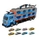 thumbnail image 2 of Camiones de juguete, gran camión transportador, juego de juguetes para niños de 1 año. azul con 8 coches, 2 of 9