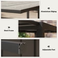 thumbnail image 4 of CoSoTower 63"-94.5" Extendable Patio Dining Table for 6-8 Person, Outdoor Dining Table with Aluminium Edging, Steel Frame, Grey, 4 of 7