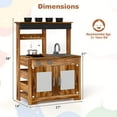 thumbnail image 3 of Costway Kids Mud Kitchen Set with Removable Sink Faucet Dual Stoves 4 Planting Pots, 3 of 10