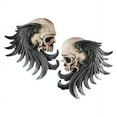 thumbnail image 2 of Design Toscano Bad to the Bones Winged Skull Sentinel Wall Sculptures: Set of 2, 2 of 2