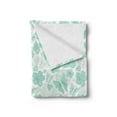 thumbnail image 2 of Turquoise Soft Flannel Fleece Blanket, Flowers Butterflies Leaves Pattern Springtime Romantic Design Nature, Cozy Plush for Indoor and Outdoor Use, 50" x 70", Turquoise Seafoam Pearl, by Ambesonne, 2 of 5