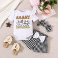 thumbnail image 2 of kpoplk Newborn Baby Girl Summer Clothes Bow Embroidery Short Sleeve Romper Bodysuit Ruffle Shorts/Pants/Skirts Headband 3Pcs Set Cute Outfits(White,0-3 M), 2 of 9