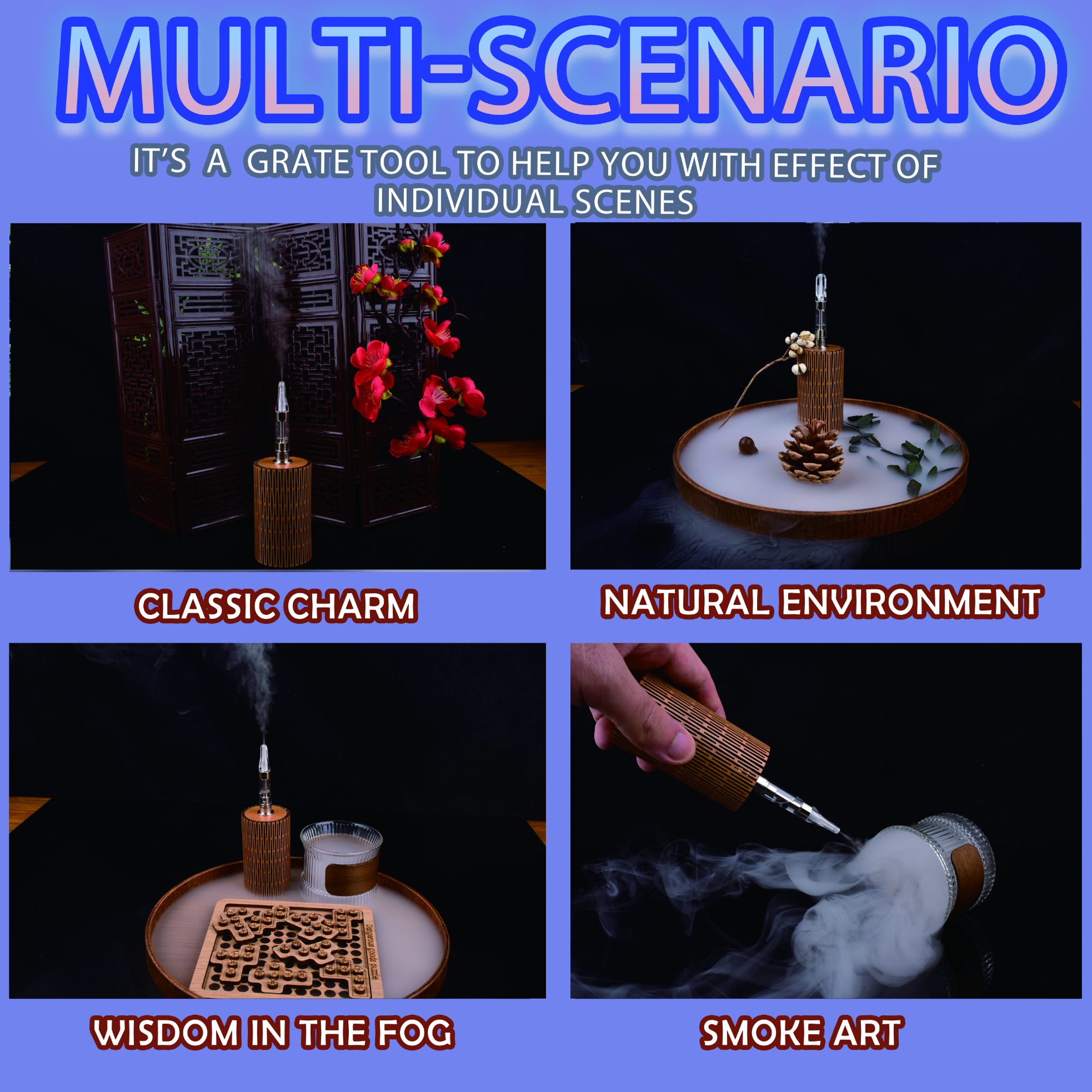 Mini Smoke Machine for Party、Halloween，Fog Machine Wireless Remote Control Suitable for Food， Photography ，Outdoor Activities，Cosplay，Stage Effect