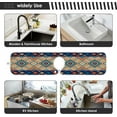 thumbnail image 6 of Coolnut Summer Element Grain Sink Splash Guard for Faucet 2 Packs Faucet Absorbent Mats, Geometric Ethnic Faucet Handle Drip Catcher Quickly Drying Mat for Kitchen Counter Bathroom, 30"x5.5" RV, 6 of 7