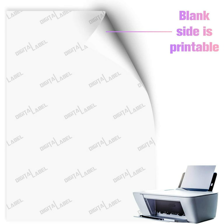 Sticker Paper for Inkjet Printer - Glossy Sticker Paper (20 Sheets 8.5x11)  - Printable Sticker Paper - Cricut Sticker Paper - Vinyl Sticker Paper 
