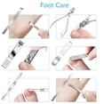 thumbnail image 4 of Set de manicura Kit de pedicura Kit de uñas-19 en 1 Kit de manicura de acero inoxidable, kits de aseo profesional, kit de cuidado de uñas con lujoso estuche de viaje (negro)..., 4 of 5