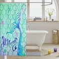 thumbnail image 3 of Teel Mermaid Scales Bathroom Shower Curtain Set Mermaid Glitter Scales Bath Curtain Mermaid Shower Curtain Fish Scales Kids Bathroom Accessories 72"x72", 3 of 6