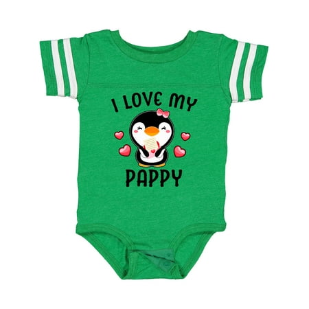 

Inktastic I Love My Pappy with Cute Penguin and Hearts Gift Baby Girl Bodysuit