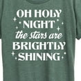 thumbnail image 3 of Instant Message - Oh Holy Night Christmas - Women's Short Sleeve Graphic T-Shirt, 3 of 6