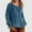 Blue, variant on Women's Long Sleeve Round Neck Solid Color Loose Fit Casual Shirt Women Long Sleeve Button down Shirt Womens Apparel Women V Neck T Shirt Baseball Long Sleeve Tees for Women Button down Dress for