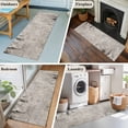 thumbnail image 5 of Gray Brown 2'x6' Runner Rugs for Hallway Kitchen Bedside Non Slip Washable, Vintage Shabby Texture Making Old Entryway Rug Runners with Rubber Backing, Long Carpet Runner for Laundry Room, 5 of 8