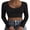 A Haze Blue, variant on Ekouaer Long Sleeve Crop Tops for Women Scroop Neck Lightweight Basic Base Layer Thermal Undershirts Shirts Black S