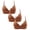 Brown everyday bra for Female, variant on ATOYSOY 3 Pack Everyday Bra for Women Workout Push Up Bralette Solid Color Underwear Breathable Teens Comfort Bra Striped Wirefree Black L