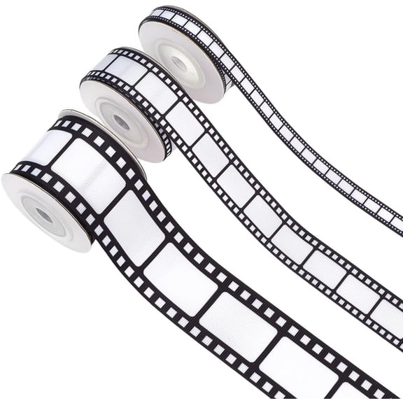 3 Rolls 15 Yards Filmstrip Ribbons Movie Film Reel Ribbon Vintage Filmstrip Border Movie Party Decorations