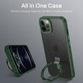 thumbnail image 5 of Design for iPhone 12 Pro Case,iPhone 12  Case with Invisible Stand [Compatible with Magsafe], Full Protection Cover Slim Shockproof Phone Case for Apple iPhone 12/12 Pro 6.1", Green, 5 of 16