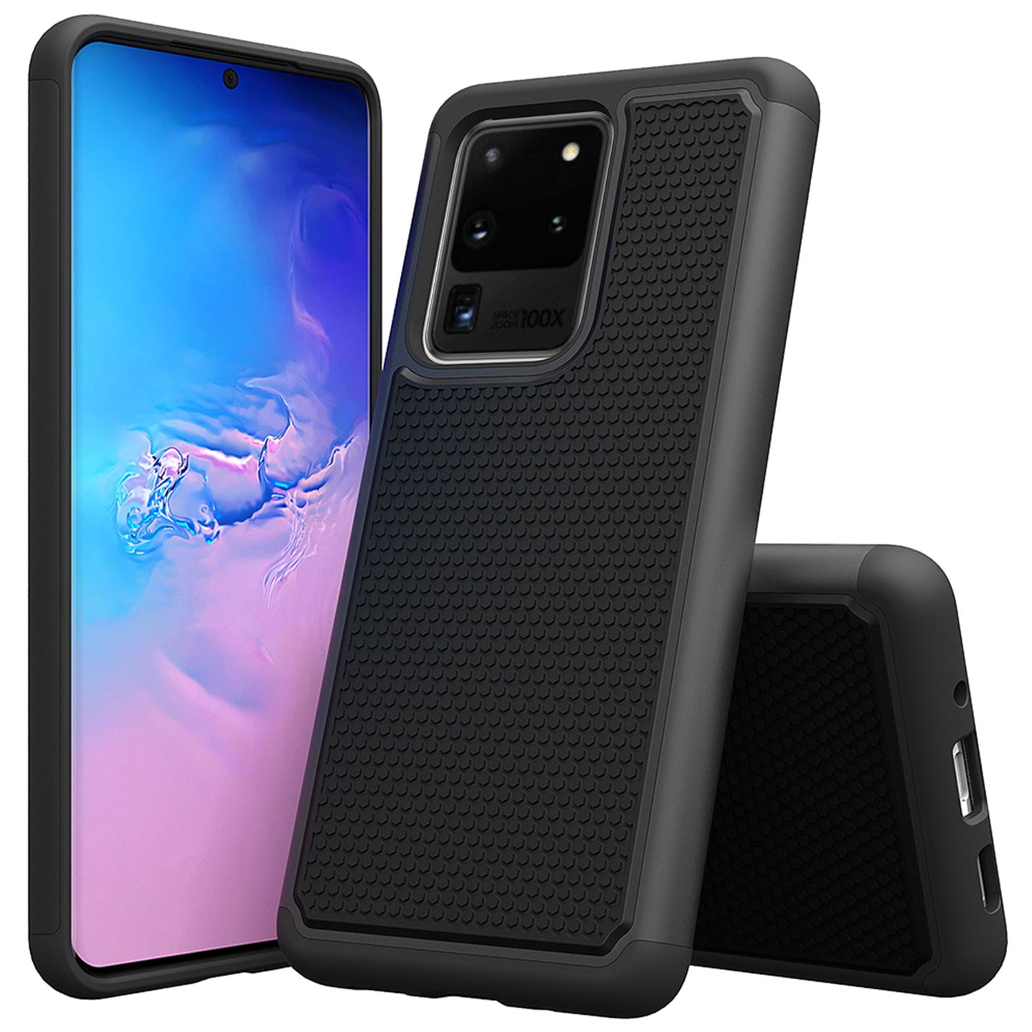 Galaxy S Ultra Case Clayco Argos Series Premium Hybrid Protective Wallet Case For Samsung Galaxy S Ultra Built In Credit Card Id Card Slot Black Walmart Com