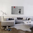 thumbnail image 2 of ARTCANVAS Girl with a Balloon Canvas Art Print by Banksy - Size: 40" x 26" (0.75" Deep), 2 of 9