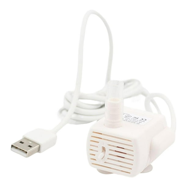 Mini bomba USB sumergible de 200 l/h para acuario, peces, fuentes y jardín. sin luz