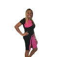 thumbnail image 5 of KRE Prime Women New Black and Pink Tone Round Neck Short Sleeve Slit Dress, 5 of 11