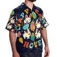 thumbnail image 2 of Easter Font Men's Casual Printed Button Down Short Sleeve Beach Shirts, 2 of 6