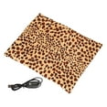 thumbnail image 4 of Cats Dogs Bed Adjustable Temperature Outside Pet Heated Mat Pet Heating Pads Leopard Print27x37cm, 4 of 8