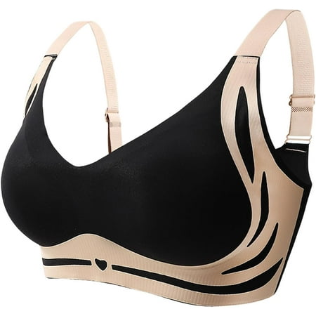 XiaoBanDeng Seamless Dawncog Wireless Bras for Women Comfort Lifting Anti-Sagging Bralette Full Coverage Submarinen Everyday Bra