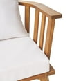 thumbnail image 6 of GDF Studio Simona Outdoor Acacia Wood Club Chair and Side Table Set, Teak and White, 6 of 7