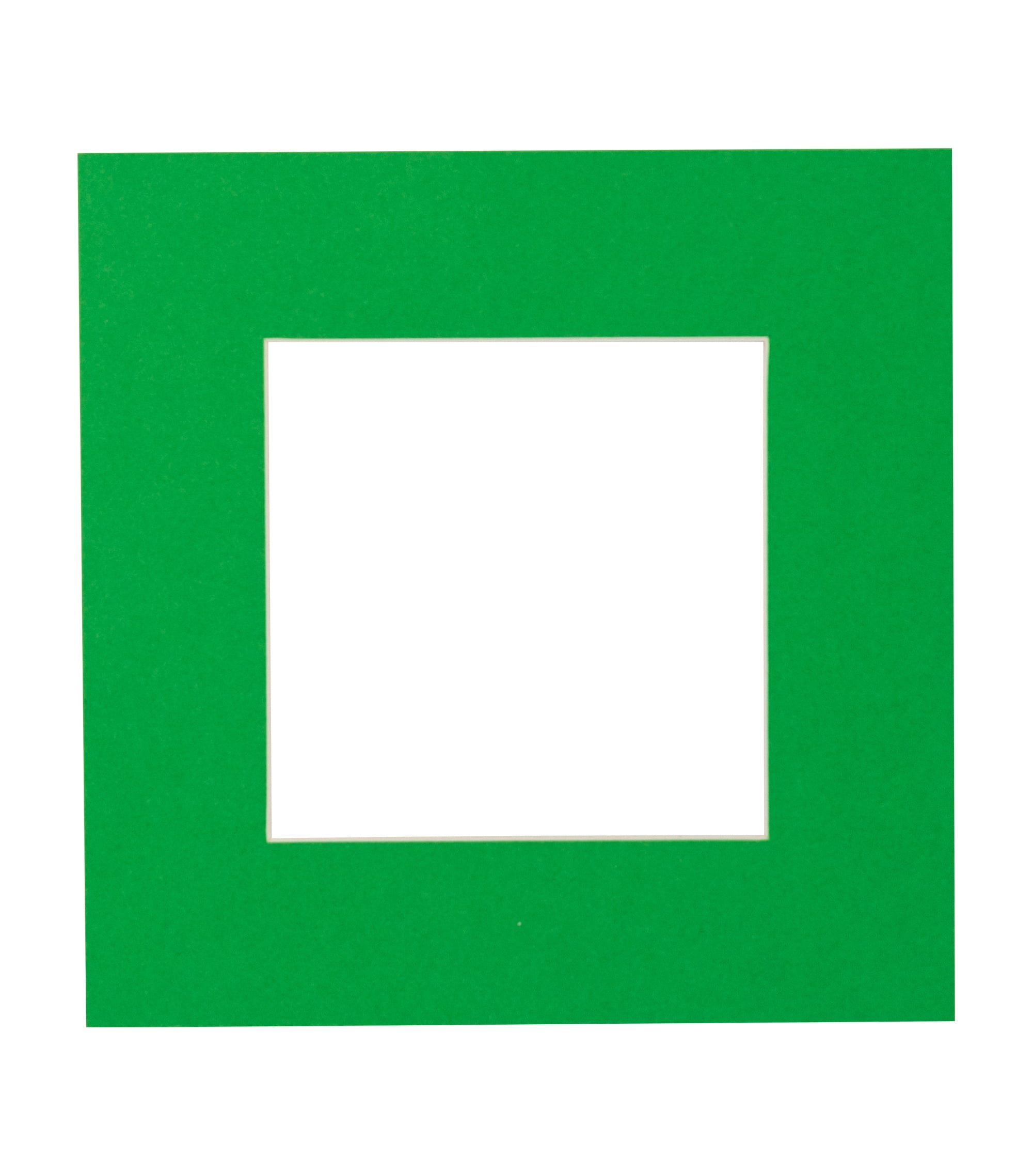 Bright Green Acid Free 16x16 Picture Frame Mats with White Core Bevel