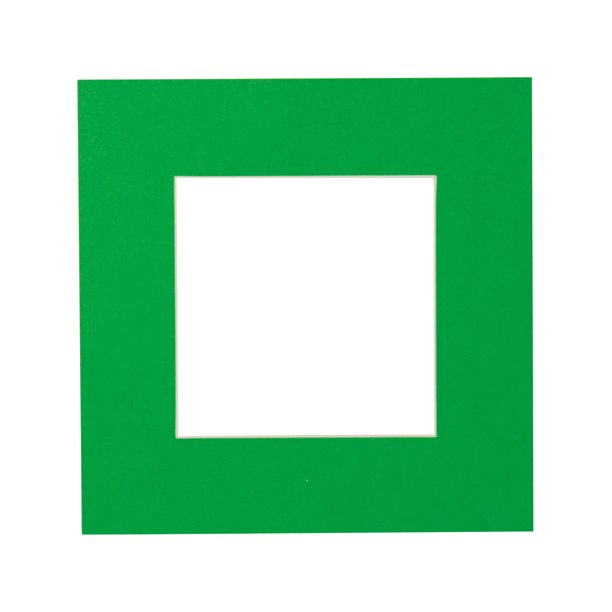 Bright Green Acid Free 16x16 Picture Frame Mats with White Core Bevel