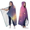 thumbnail image 2 of Wearable Blanket,Colorful Tie Dye Nebula Pattern Hooded Wearable Flannel Blanket for Adults & Teens,Winter Poncho Shawl Wrap Cape Cozy Anti-Pill,50"x60", 2 of 5