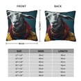 thumbnail image 2 of Fuzoiu Surrealist Goat Print Square Pillow Cover,Hidden Zipper Design,Luxury Square Pillow Case, Throw Pillow,Couch Cushion-18"x18", 2 of 7