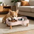 thumbnail image 2 of FEOLGEHLY Slow Feed Raised Stainless Steel Dog Cat Bowl Set, Non Skid Anti Spill Neck Protect Eco-friendly Base Double Food Water Bowl for Small Dogs and Indoor Cats Daily Feeding Use, 2 of 6