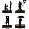 thumbnail image 4 of Adorno de candelabro con escultura de hierro hecho a mano, estatua romántica de pareja para aniversarios, decoración de bodas, regalos de aniversario para parejas, besos, 4 of 5