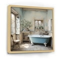 thumbnail image 2 of Designart "Pristine Laundry Bliss" Bath & Laundry Floater Framed Canvas Print, 2 of 7