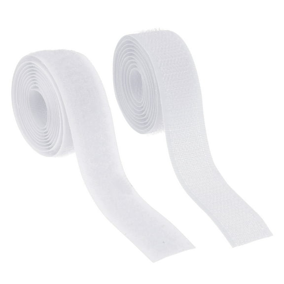 Uxcell Sew on Hook and Loop Tape, 3/4 Inch Width Non-Adhesive Back Nylon Fastener Strips 1 Yards for Crafts - (White)