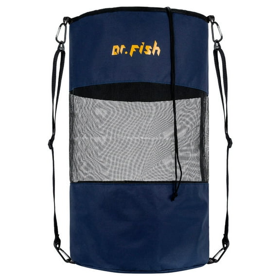Dr.Fish Boat Trash Bags Outdoor Trash Can Oversize Hoop Mesh Trash Bags Heavy Duty Durable Reusable Boat Garbage Container Boat Cabin Storage for Outdoors Camping Boating Fishing