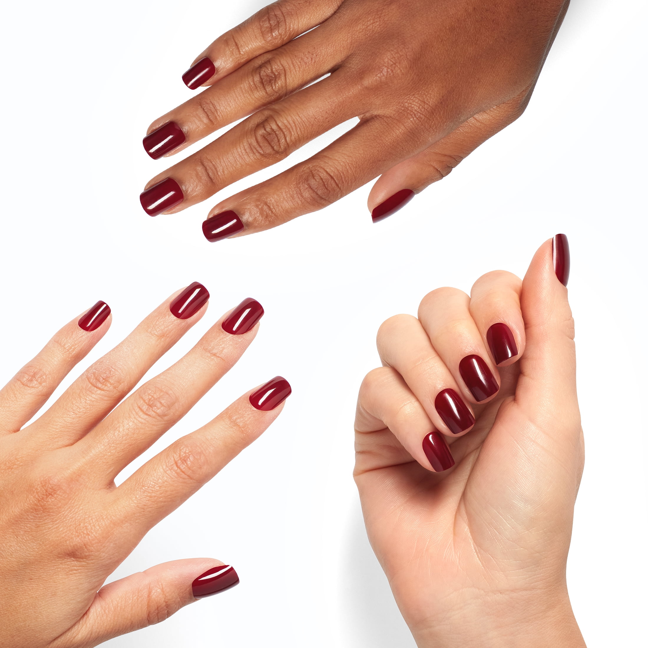 (2 pack) OPI On Point Instant Press On Nails, Got The Blues for Red, False Nails, 24 Pieces