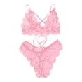 thumbnail image 4 of Ladies Three Point Lingerie Sexy Lace Bra Panties Two Piece Suit, 4 of 4