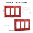 thumbnail image 2 of Red Oil Pattern 3 Gang Toggle Light Switch Cover Decorative Switch Plates and Outlet Covers Wall Plates for Electrical Kitchen Home Office Art Decor, 2 of 4