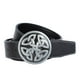 thumbnail image 1 of Cinturones de nudo celta Baoblaze para hombre de cuero PU negro, 1 of 4