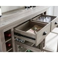 thumbnail image 2 of Gramercy Way Jill Zarin Bar Cabinet Server Sideboard with Glass Doors in Grey Wash, 2 of 8