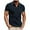 Navy, variant on Large T Shirt Men, Men's Fashion Casual Color Button Short Sleeve Turndown Collar Blouse