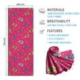 thumbnail image 2 of Pink Skull Snowflake Pattern Hot Yoga Mat Towel Non Slip for Hot Yoga - Quick-Drying Yoga Mat Cover with 4 Corner Pockets with Travel Bag - Hot Yoga Towel Non Slip Grip Moisture Wicking Sweat 70"x26", 2 of 6