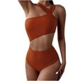 thumbnail image 1 of Bikini de color sólido para mujer Traje de baño dividido Conjunto de ropa de playa OAVQHLG3B Store  lin121212, 1 of 4