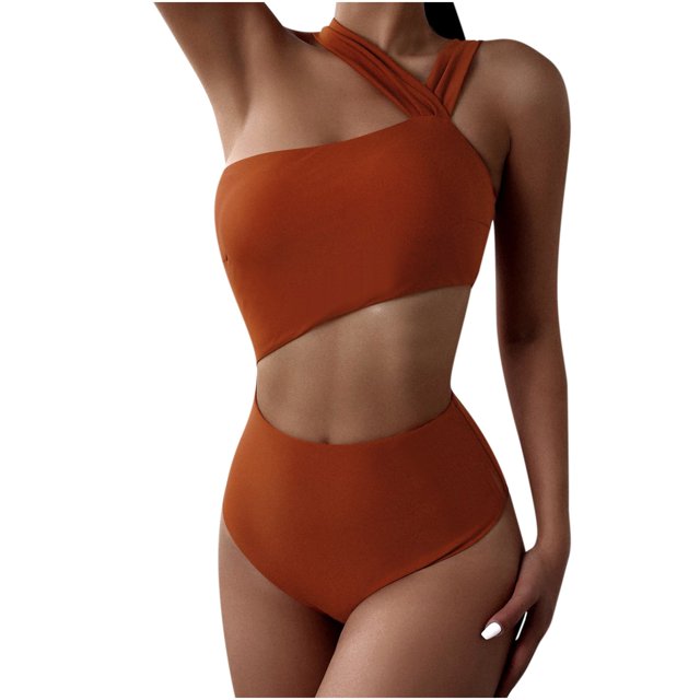 Bikini de color sólido para mujer Traje de baño dividido Conjunto de ropa de playa OAVQHLG3B Store lin121212