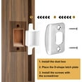thumbnail image 4 of NOGIS Door Strike Plates, Standard Door Latch Restorer with Dust Box Strike Plates for Interior Doors Universal Security Door Lock Hardware Repair Kit with Screws & Dowels (Silver), 4 of 7
