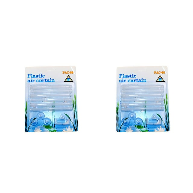 fastboy Plastic Aquarium fish tank curtain vent bubble bar release diffuser set accessories white transparent 10.5cm 2Set