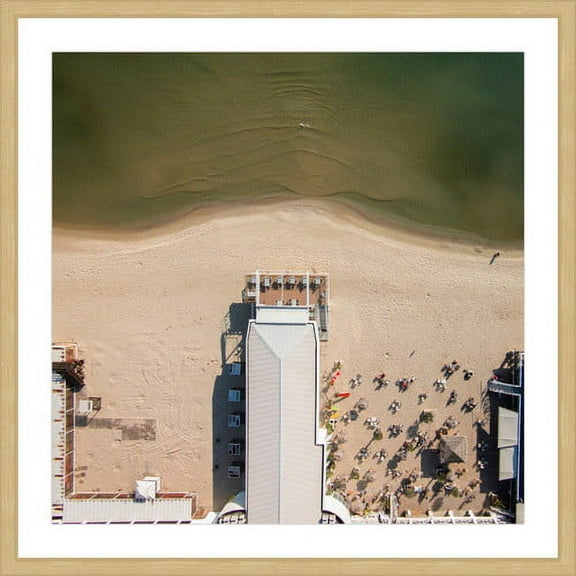 Marmont Hill "Beach Pavilion" By Karolis Janulis Framed Painting Art Print, 18.0" x 1.5"