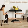 thumbnail image 6 of Cvortll Black Square Dining Table, Mid-Century Modern Tulip Pedestal Dining Table, Kitchen and Living Room Table for Small Spaces, 6 of 12